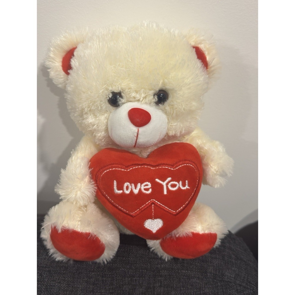 Small Beary Sweet‎ Bear Valentine Heartwarming Stuffed Animal Vanilla Cream 8.5
